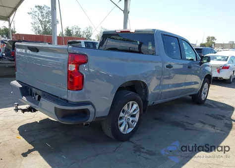 2024 Chevrolet Silverado 1500 2Wd Short Bed Custom z USA, uszkodzony, nr VIN 1GCPABEKXRZ309405